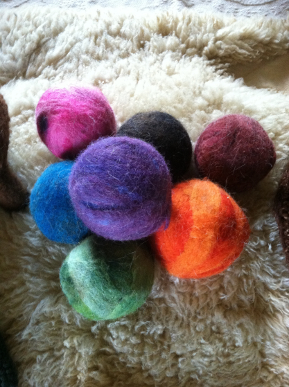 Dryer balls, alpaca and sheep wool