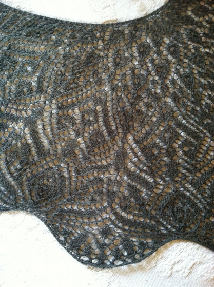 Detail of nursing shawl