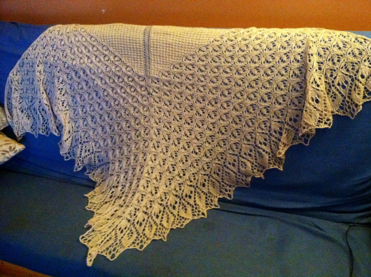 Laminaria lace shawl