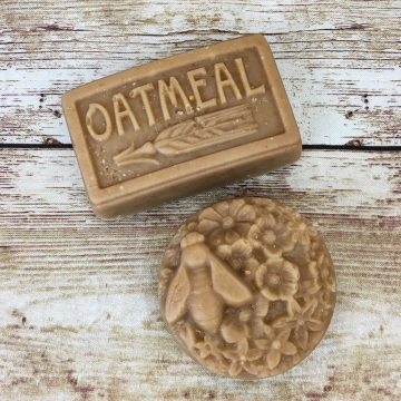 Oatmeal Goat Milk Soap - Handmade Milk Soap, Real Honey and Goat Milk Handcrafted Soap with Oatmeal