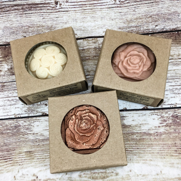 Goat Milk Soap with Grass-fed Tallow & Pastured Lard, Patchouli Rose Essential Oil Soap, Handmade Rose and Celtic Knot Soaps