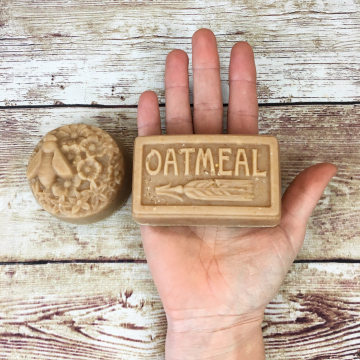Oatmeal Goat Milk Soap - Handmade Milk Soap, Real Honey and Goat Milk Handcrafted Soap with Oatmeal