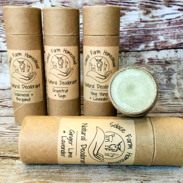 All-Natural Deodorant, Clay-Based Baking Soda-Free Talc-Free Aluminum-Free Deodorant with Essential Oils