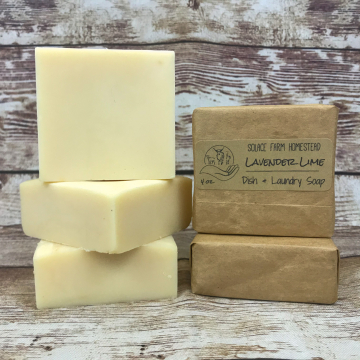Dish Soap, Bar - Handmade Kitchen Soap with Coconut Oil and Pastured Lard