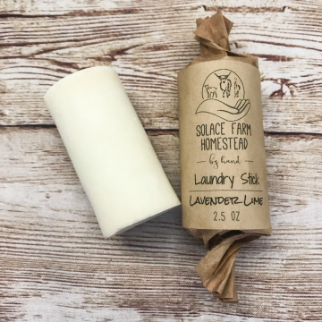 Laundry Stain Stick, Lavender Lime - 100% Coconut Oil Soap for Laundry and Spot Removal