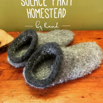 Felted Wool Slippers - Alpaca, Custom-made